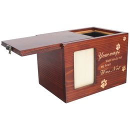 Box Pet Centes Urn Dog Memory Cremation for Urns KeepSake Po Wooden Memorial Dogs Cat Cat Cat Cat Small Bone Or Cat Cabins PAW 240520