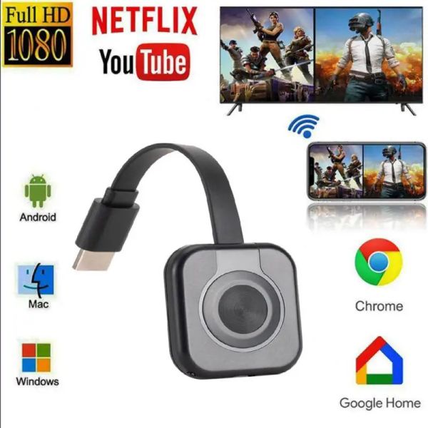 Box Plug and Play Media Streamer Adapter Wireless TV Stick Universal TV Dongle Audio Cable Support HDTV Multi Compatible