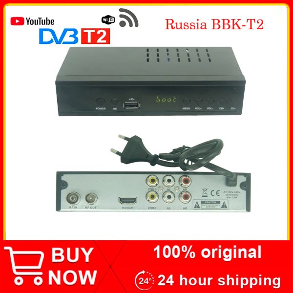 Box Russia España Italia DVB T2 TV Box Wifi USB USB Full HD 1080p DVB T2 Tuner TV Box Box Satellite TV Receptor Tuner DVB T2 Builtin Manual