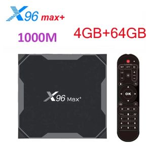 Box Russian X96 Max Plus Android 9.0 Smart TV Box 4GB 64 GB 32 GB Amlogic S905X3 8K WiFi X96Max+ 1000m Set Top Box 2GB 16GB Vs X96Q