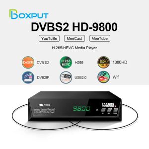 Box Satellite Decoder HD 1080p DVBS2 Récepteur TV Satellite Super / Prime mis à jour H.265 Récepteur HEVC Digital TV Box Support USB WiFi