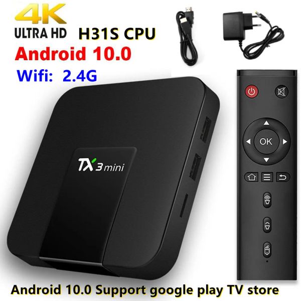 Box Set Top Box Smart TV Box TX3 Mini TV Box 2.4G WiFi TV Box TX3 2 + 16G HD Network Player Bluetooth 4K Android TV