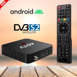 Box Smart Android TV Box Digital Satellite Receiver FHD Satellite Decoder SAT récepteurs 4K HEVC DVB S2 Miracast AirPlay Media Player