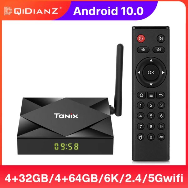 Box Smart TV Box Android 10 TANIX TX6S 4 Go 32 Go / 64 Go 8k 4K 1080P Lecteur multimédia H616 Quad Core CPU TX 6S Android 10.0 Set Top Box