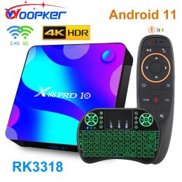 Box Smart TV Box Android 11 x88 Pro 10 128 Go Rockchip RK3318 4K Prise en charge Google YouTube Set Top Top X88PRO Dual WiFi 2.4G / 5G BT4.0