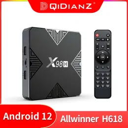 Box Smart TV Box X98H Z Systemem Android 12 Allwinner H618 BT5.0 WiFi 2.4G 5G 4K Zestaw Odtwarzacza MultimedialNego Top Box