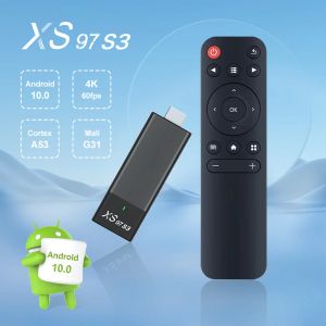 Box Smart TV Stick XS97 S3 Internet HDTV HDMI 4K HDR TV récepteur 2.4G 5G Wireless WiFi Android 10 Player Media Set Top Box