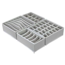 Box Storage Underwear Organizador plegable Organizador Cajero de armario Cajas divisoras para calcetines bufandas set de sujetador