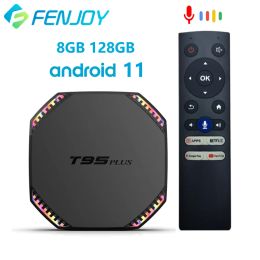 Boîte T95 Plus TV Box Android 11 8 Go 128 Go Rockchip RK3566 Prise en charge 4K USB3.0 Double WiFi 1000m LAN Media Player T95Plus Box Settop