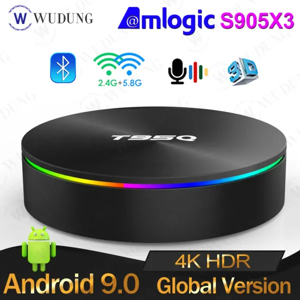 Box T95Q TV Box 4GB 64GB Android 9.0 Amlogic S905X3 Quad Core 2.4G 5GHz Dual WiFi BT4.0 4G 32G 4K HD Set Top Box