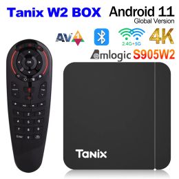 Box Tanix W2 Android 11 Smart TV Box Amlogic S905W2 2G 16G 2.4G 5G Dual WiFi 100M BT TVBox 4K Media Player Set Topbox vs TX3 Mini