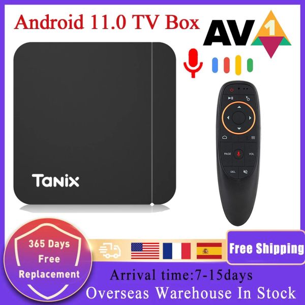 Box Tanix W2 Smart TV Box 2 Go 16 Go 4k HD Android 11.0 Multi Language 2.4G 5G Double WiFi Set Top Box Player Media