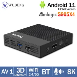 Box Tanix X4 TV Box Android 11.0 Amlogic S905X4 4G 32G 64G TVBOX BT 3D AV1 2.4G 5G WIFI 8K HDR Media Player Set Top Box PK X96 Max