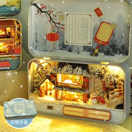 Box Theatre Mini Doll House geprefabriceerd miniatuur DIY Dollhouse Kit Furniture Case Toys For Children Birthday Gifts 21E95
