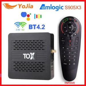 Box Tox1 Amlogic S905X3 Smart TV Box Android 9.0 4GB RAM 32GB ROM 5G WIFI BT 1000M 4K Media Player HD Set Top Box YouTube Vs X96 Max