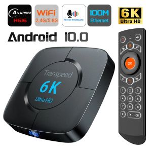 Boîte de la boîte Android 10.0 Allwinner H616 TV Box Blacklight Voice Assistant 6K 3D double WiFi 4GB RAM 32G 64G Player multimédia Set Top Box