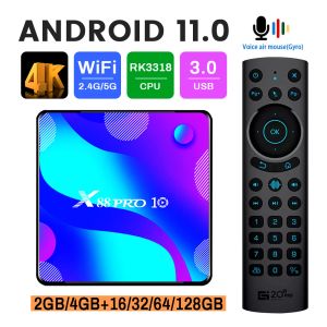 Boîte de la boîte Android 11 TV Boîte 2.4G 5.8G WiFi 16G 32G 64G 128G 4K 3D TV récepteur Média Player HDR + High Qualty Très Fast Box