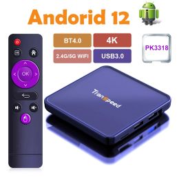 Boîte de la boîte Android 12 TV Box PK3318 16G 32G 64G Prise en charge OTA HDR10 H.265 Dual WiFi BT4.0 Media Player Set Top Box