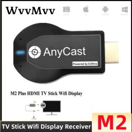 Box TV Stick WiFi Affichage Récepteur Anycast Dlna Miracast AirPlay Mirror Screen HDMICOMPATIBLE M2 Plus Android iOS Mirascreen Dongle