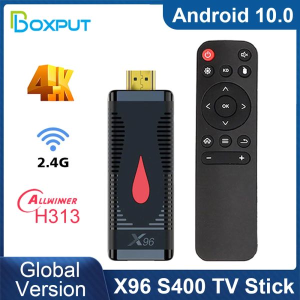 Box TV Stick X96 S400 Allwinner H313 X96S400 Android 10.0 Smart TV Box 4K 2.4G WiFi Set Box Player Media H.265 HEVC