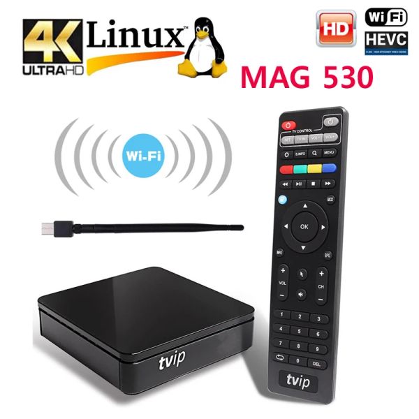 Box TVIP530 TV Box Linux Android Amlogic S905W Quad Core TVIP Sbox V.530 1080p USB Wifi Linux TV Box TVIP415 Conjunto de la caja superior TVIP530