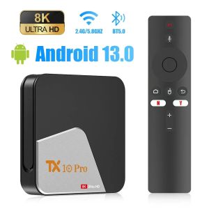 Box TX10 Pro Atv Android 13 Smart TV Box Allwinner H313 2GB 16GB Dual Band WiFi 8K Ondersteuning Google Voice Set Topbox Media Player