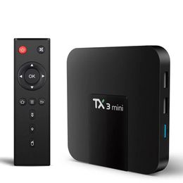 Boîte TX3 MINI 2GB 16GB Android 7.1 TV Box Amlogic S905W 2.4G Wifi 4k youtube google netflix décodeur 1GB 8GB