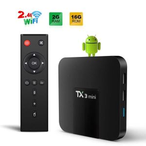 Box TX3 MINI 4K H.265 2G 16G 2.4G WiFi Bluetooth Set Top Box Media Player Receiver Android Mini Smart TV Box RK3228A