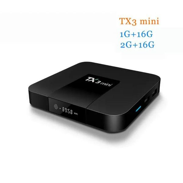 Box TX3 mini Android TV Box S905W Quad Core 1GB 8GB Smart 4K Wifi H.265 lecteur multimédia PK MXQ PRO X96mini