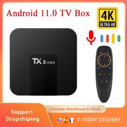 Box TX3 Mini Smart TV Box Android 11.1 Amlogic S905W 2GB 16GB 4K H.265 2.4G Buzón de reproductor de medios WiFi