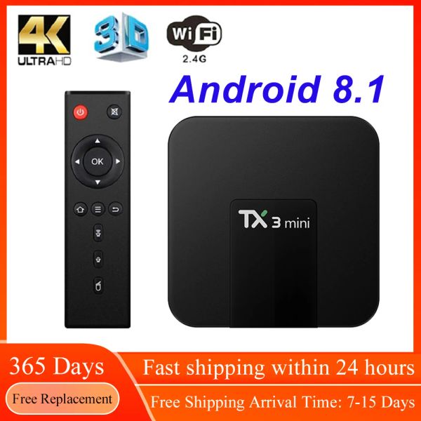 Box TX3 Mini Smart TV Box Android 8.1 Amlogic S905W 1G 8G 2G 16G 2.4G WiFi 4K Set Top Box Player Media