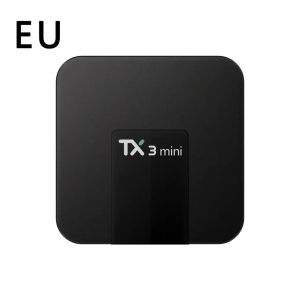 Box TX3 Mini TV Box Smart 5G WiFi WiFi Smart Quadcore 8G 16G 4K Wireless Network Set Top Box Double fréquence TV Set Top Box