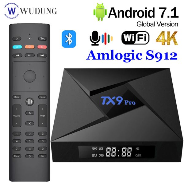 Box TX9 Pro 4k HD Smart TV Box Android 7.1 BT 3GB RAM 32 Go Rom Amlogic S912 H.265 2G 16G 2.4G 5G WIFI Media Player H.265 Set Top Box