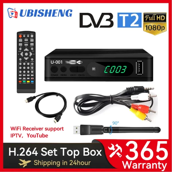 Box Ubisheng DVB T2 Digital TV TV Box HD DVBT2 Satellite Receiver Free Digital Set Top Box Support YouTube IPTV TV Tourner