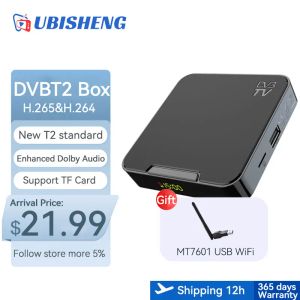 Box Ubisheng U5 Digital TV TV Box DVB T2 / C TV Receiver Decoder H.265 Full HD T2 TV Tourner avec TF Card Slot Box