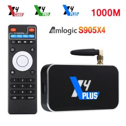 Box Ugoos Amlogic S905X4 TV Box Android 11.0 X4 Plus Pro 1000m LAN 2.4G/5G WiFi 4GB RAM 64GB ROM Media Player Set Top Box X4 Cube X4 Cube