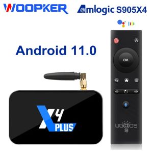 Box UGOOS X4 Plus Smart TV Box 4 Go 32 Go X4 CUBE DDR4 WiFi Amlogic S905X4 TV Box Android 11 1000m AV1 HD 4K TVBOX X4 Pro Set Top Box