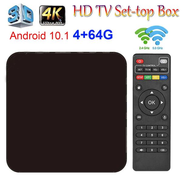 Mise à niveau du boîtier Android10.1 TV Box Family 4K HD TV Settop Box Smart Home WiFi TV 5G Player réseau HighSpeed Dualband 3D large tension