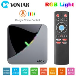 Box Vontar A95X F3 Air 8K RGB Light TV Box Android 9 AMLOGIC S905X3 4GB 64GB WIFI 4K SMART TVBOX ANDROID 9 A95XF3 SET TOP