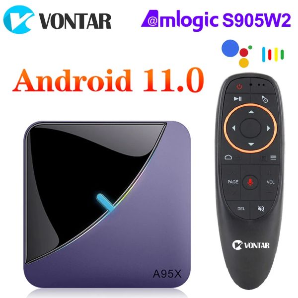Box Vontar A95X F3 Air II RGB TV Box Android 11 Amlogic 4 Go RAM 64 Go 32 Go BT WiFi 4K Media Player 2G 16G Set Top Tvbox Media Player