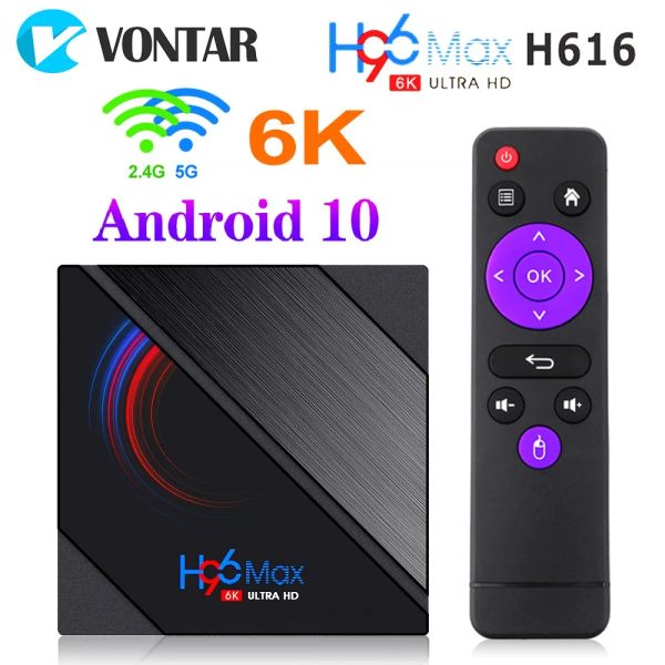 Box Vontar H96 MAX H616 Smart TV Box Android 10 4G 64GB 1080P 4K BT GOOGLEPLAY Tienda YouTube H96Max Media Player Box