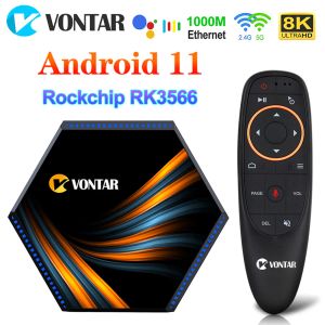 Box Vontar KK Max TV Box Android 11 8GB RAM 64GB 128GB 4GB 32GB RK3566 WiFi 4K 8K Asistente de Google Set de reproducción de medios de YouTube Top Box