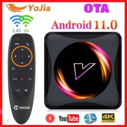 Box Vontar Z5 Android 11.0 TV Box 2.4 / 5G double WiFi OTA BT 4K Media Player RK3318 Max 4GB RAM 64GB ROM Google 11 Set Top Box