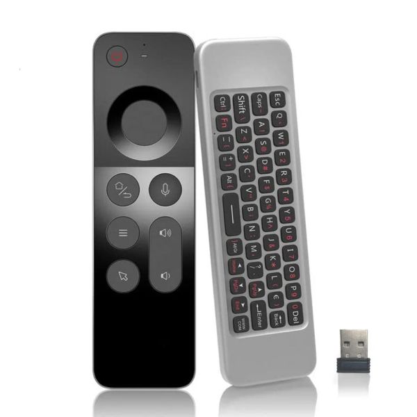 Box W3 2.4G Wireless Voice Air Remote Controler Remote Mini teclado para Android TV Box Windows Remote con receptor USB