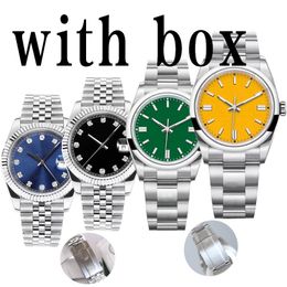 Box Watch u1 Relógio de fábrica Relógios azuis / pretos 36mm41mm Relógio de designer automático masculino Relógio de luxo Safira 904L Relógio de aço inoxidável Relógio de resistência Relógios de fusão