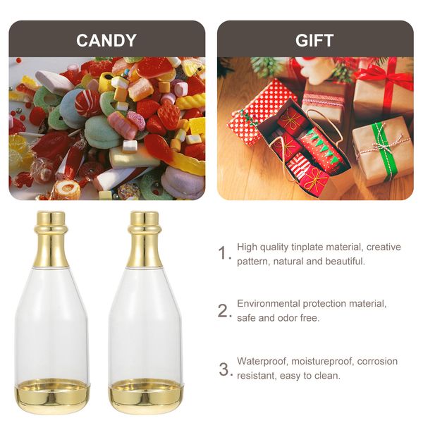 Boîte de mariage de mariage contenants champagne cadeaux cadeaux d'anniversaire de bonbons faveurs traiter les bouteilles en plastique bonbons