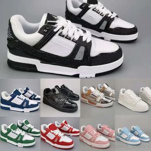 Caja con zapatilla de deporte de diseñador Virgil Trainer Zapatos casuales Piel de becerro Abloh Blanco Verde Rojo Azul Let Ely Monedero Vuttonly Bandolera Viutonly Vittonly