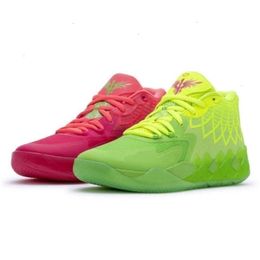 Boîte avec Mb.01 Rick et Morty chaussures de basket-ball à vendre Lamelos Ball femmes rêves irisés Buzz Rock Ridge rouge Galaxy pas de lui