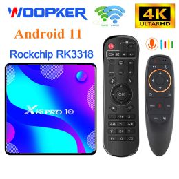 Box Woopker Android 11 TV Box 2.4G / 5.8g double WiFi 16G 32G 64G 4K X88PRO 10 Smart TV Receiver Media Set Top X88 Pro
