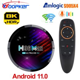 Box Woopker H96 Max X4 TV Box Android 11.0 Amlogic S905X4 8K Media Player 4GB 64GB BT4.0 2.4G/5G WiFi Smart Set Top